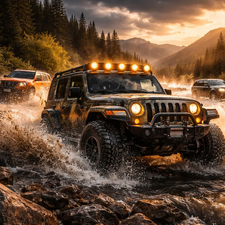 Fototapeta-off-road-samochod-gory-rzeka-4096x2731