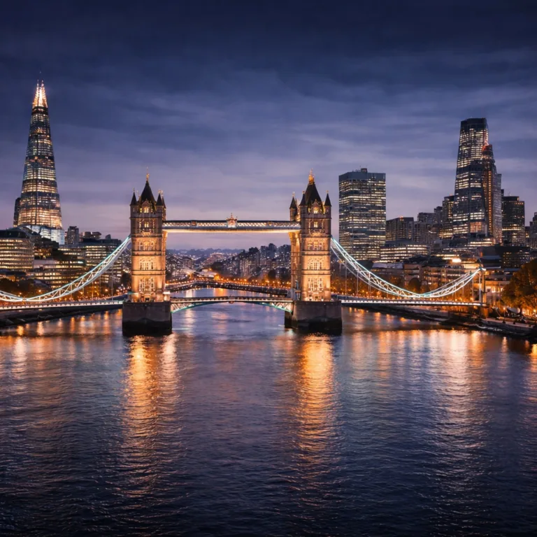 Tower Bridge nocą i panorama Londynu-master_4096x2731