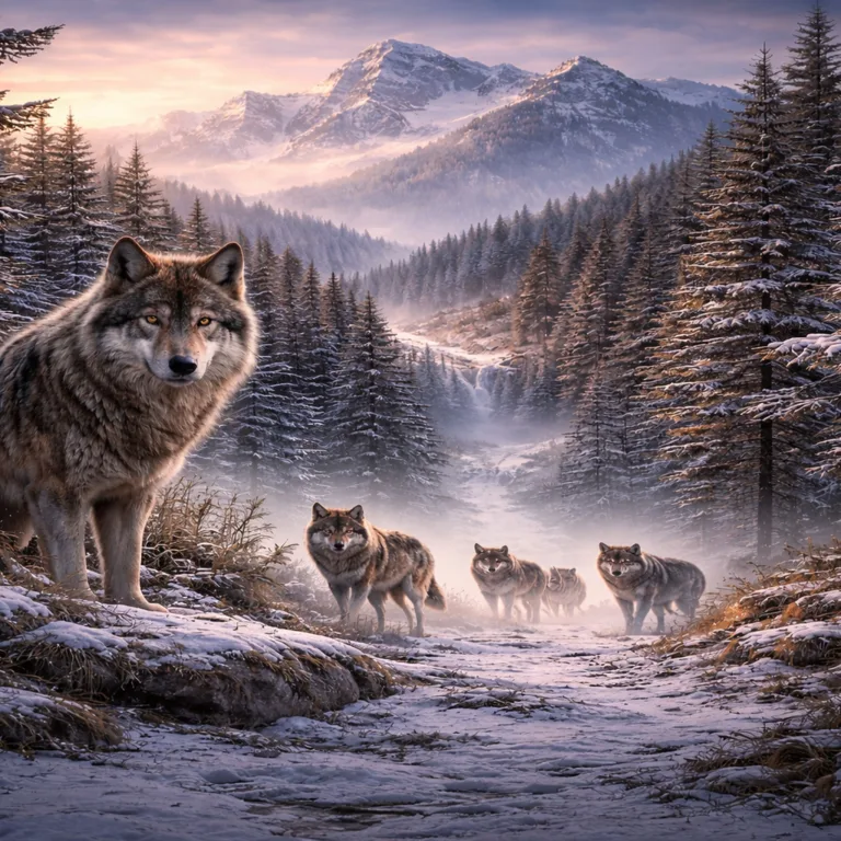 fototapeta-wilki-w-gorach-zima-4096x2731
