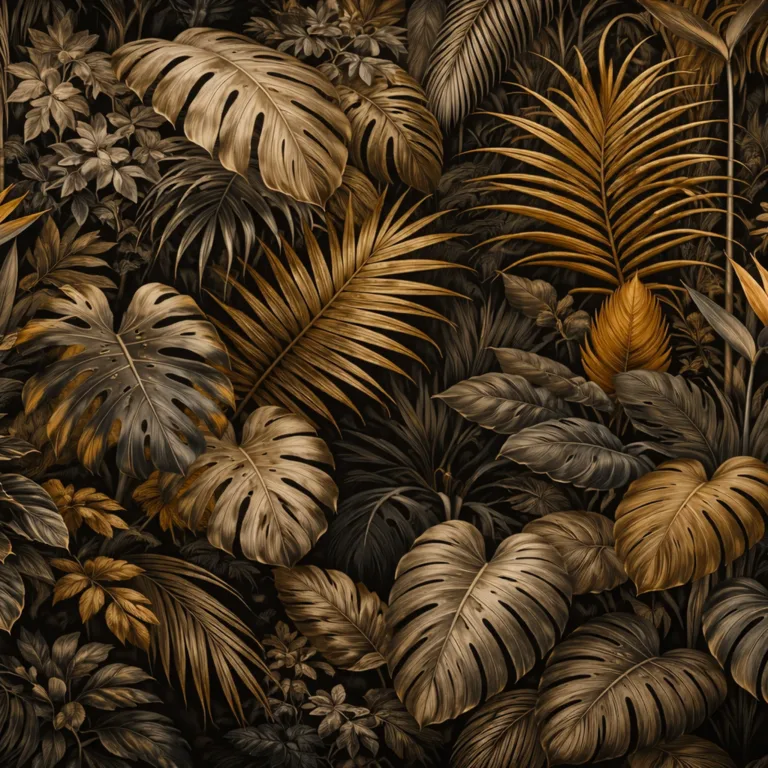 fototapeta-zlote-liscie-monstera-4096x2731