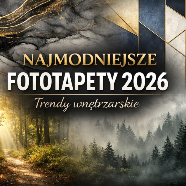 Najmodniejsze fototapety 2026 – abstrakcja, złoto i leśne motywy we wnętrzach