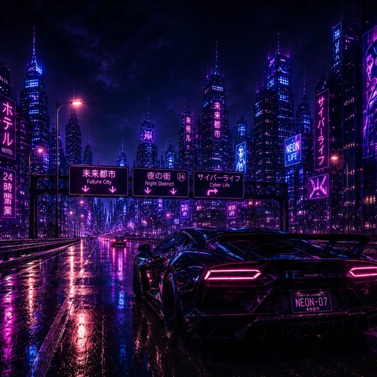 Fototapeta-futurystyczna-autostrada-neonowe-miasto-noca-4096x2731