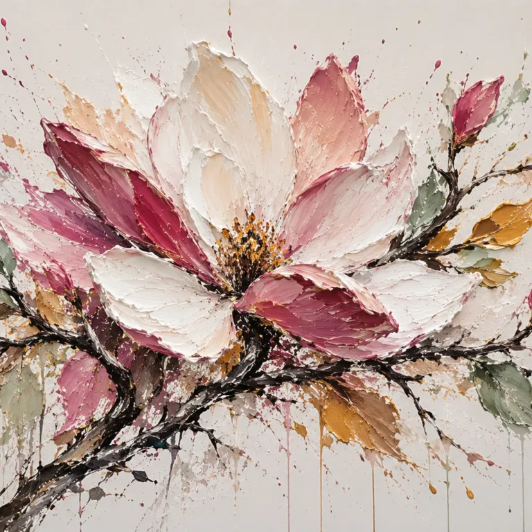 Fototapeta-malarskie-magnolie-rożowe-artystyczny-efekt-farby-premium-4096x2731