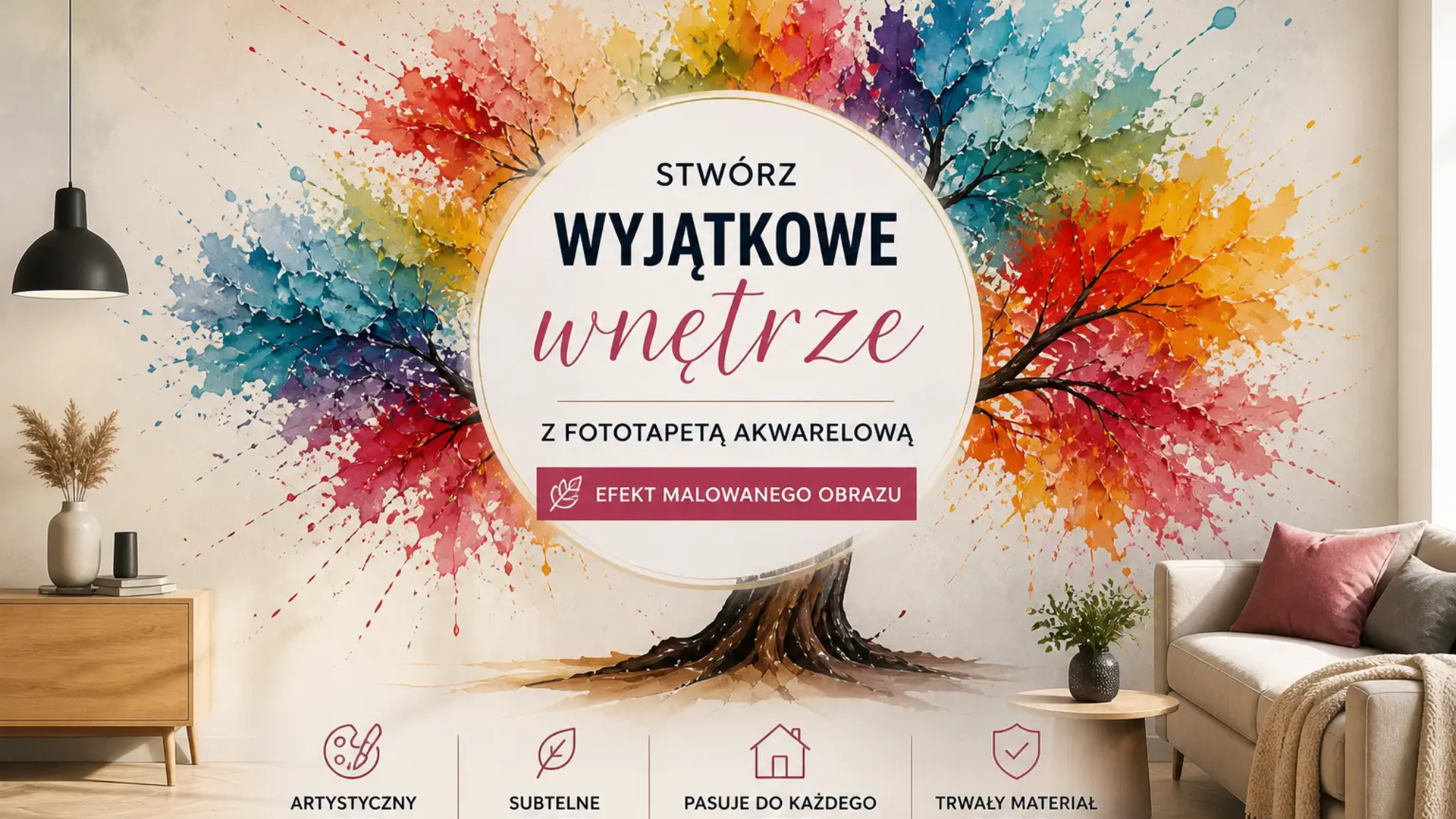fototapeta-drzewo-kolorowe-akwarela-aranzacja-reklama