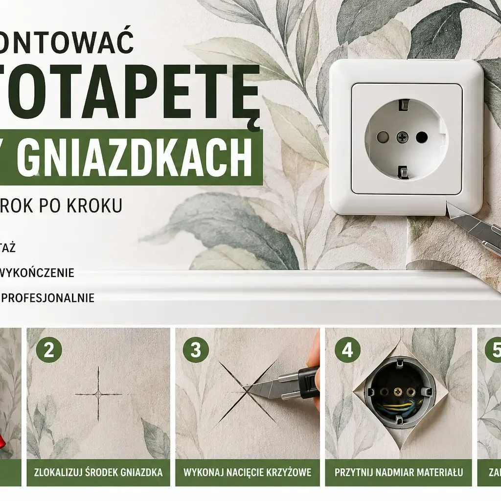 Jak montować fototapetę przy gniazdkach – poradnik montażu krok po kroku