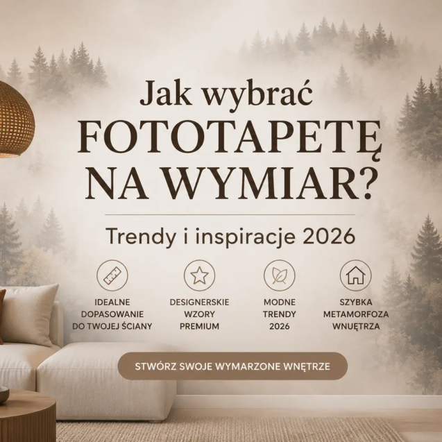 Jak wybrać fototapetę na wymiar – modne trendy i inspiracje do nowoczesnego wnętrza 2026