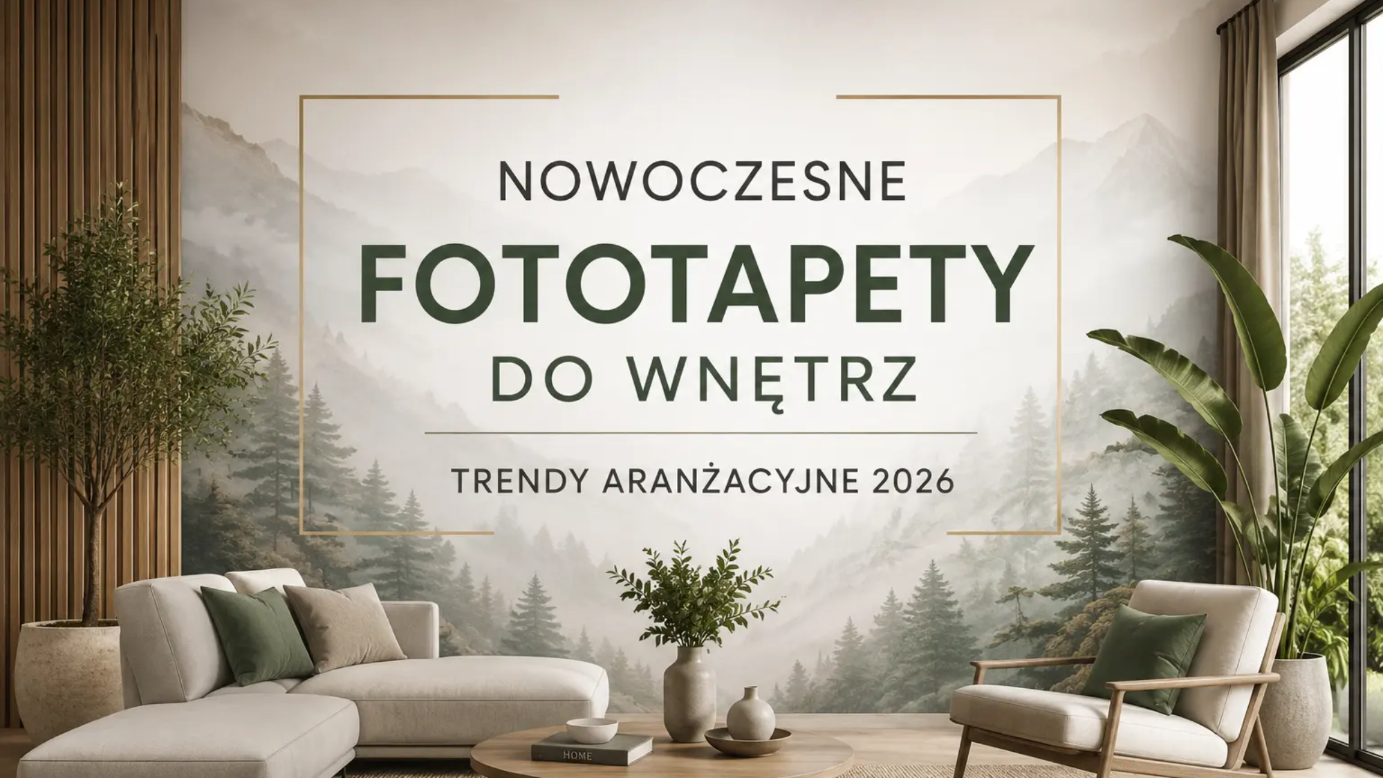Nowoczesne fototapety do wnętrz w salonie – trendy aranżacyjne 2026