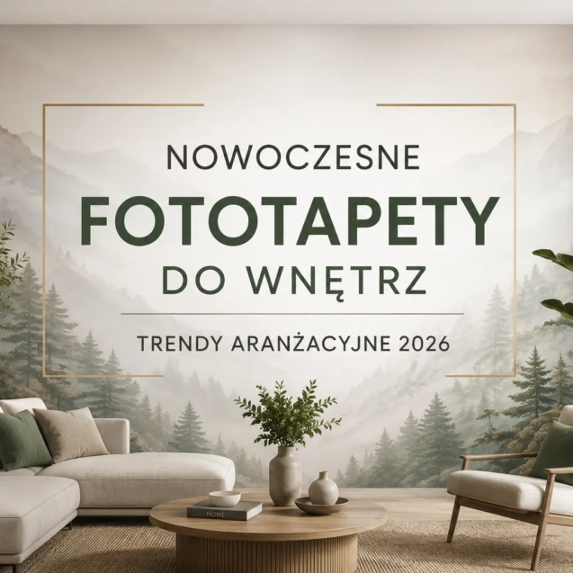 Nowoczesne fototapety do wnętrz w salonie – trendy aranżacyjne 2026