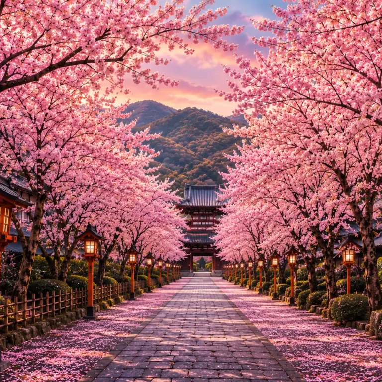 Fototapeta-Japonska-Aleja-Kwitnacych-Wisni-4096x2731