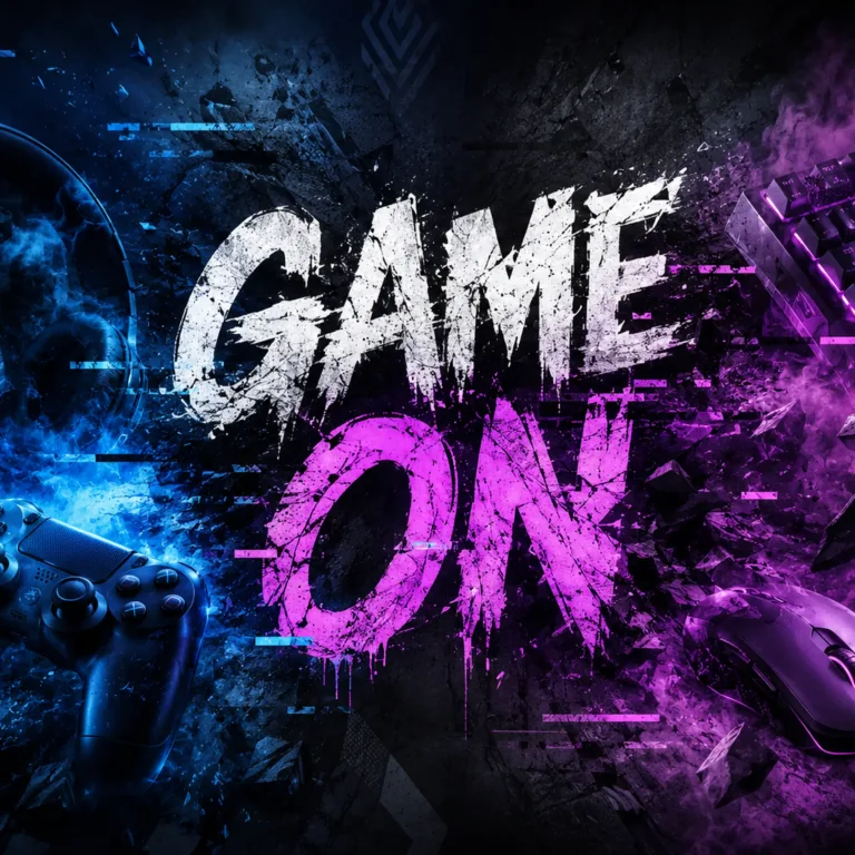 Fototapeta-gamingowa-GAME-ON-Neon-Power-4096x2731