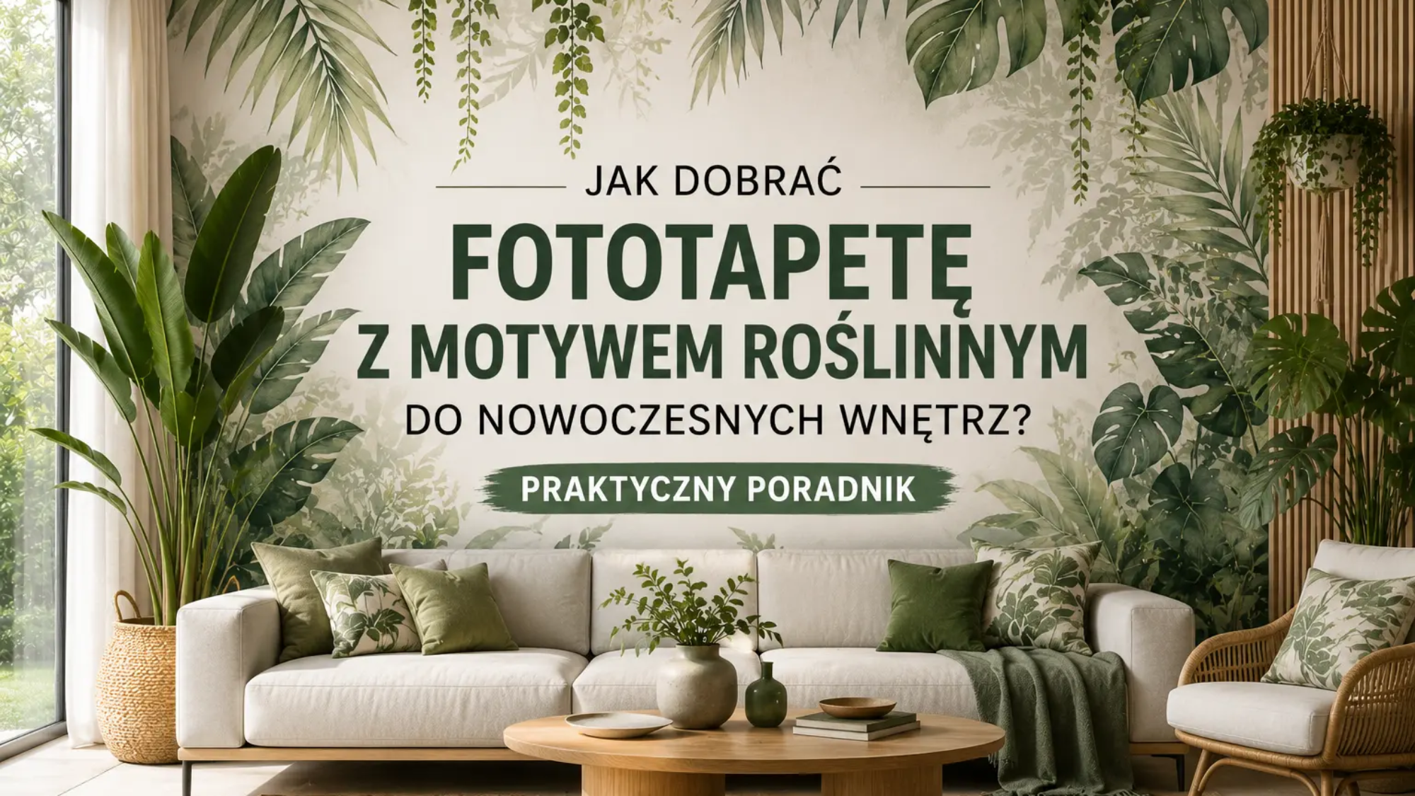 Jak dobrać fototapetę z motywem roślinnym do nowoczesnych wnętrz – inspiracja salon z botaniczną aranżacją