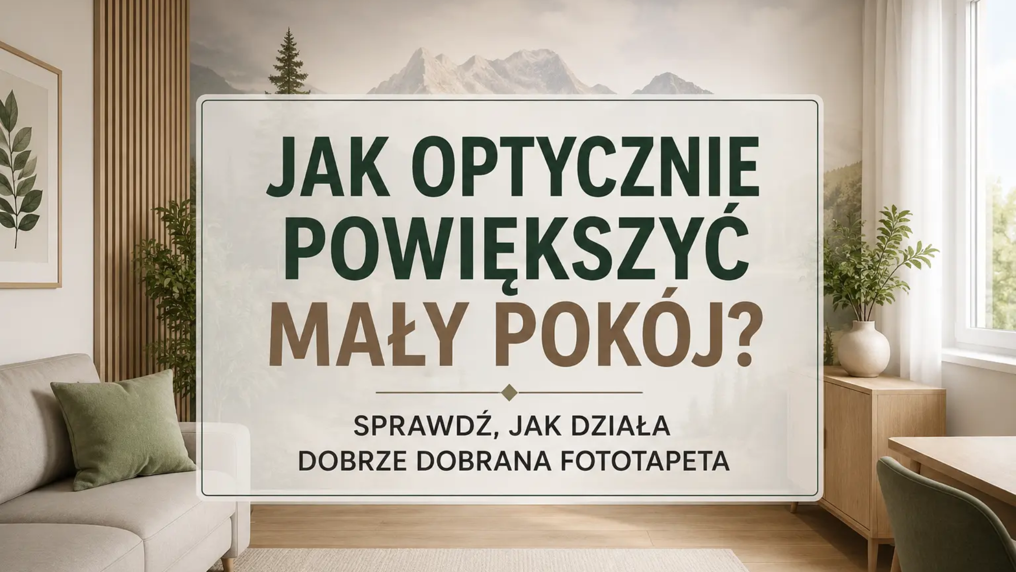 Jak optycznie powiększyć mały pokój dzięki dobrze dobranej fototapecie