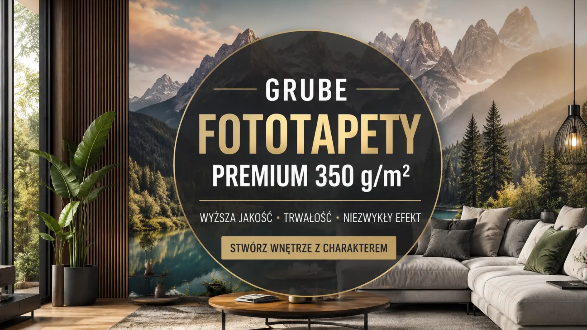 Materiał premium 350 g/m² do fototapet winylowych na flizelinie – Tapetivo