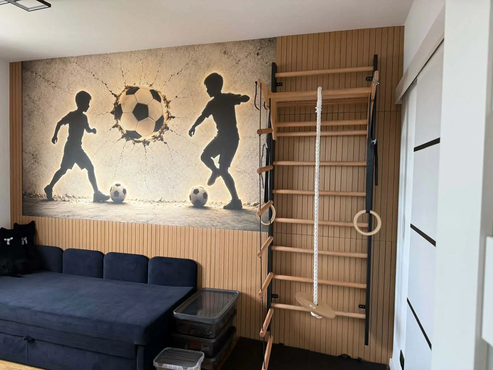 Fototapeta piłkarska w pokoju chłopca - perspektywa