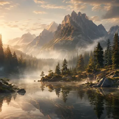 Fototapeta-Gorska-Kraina-swiatla-Alpine-Light-master