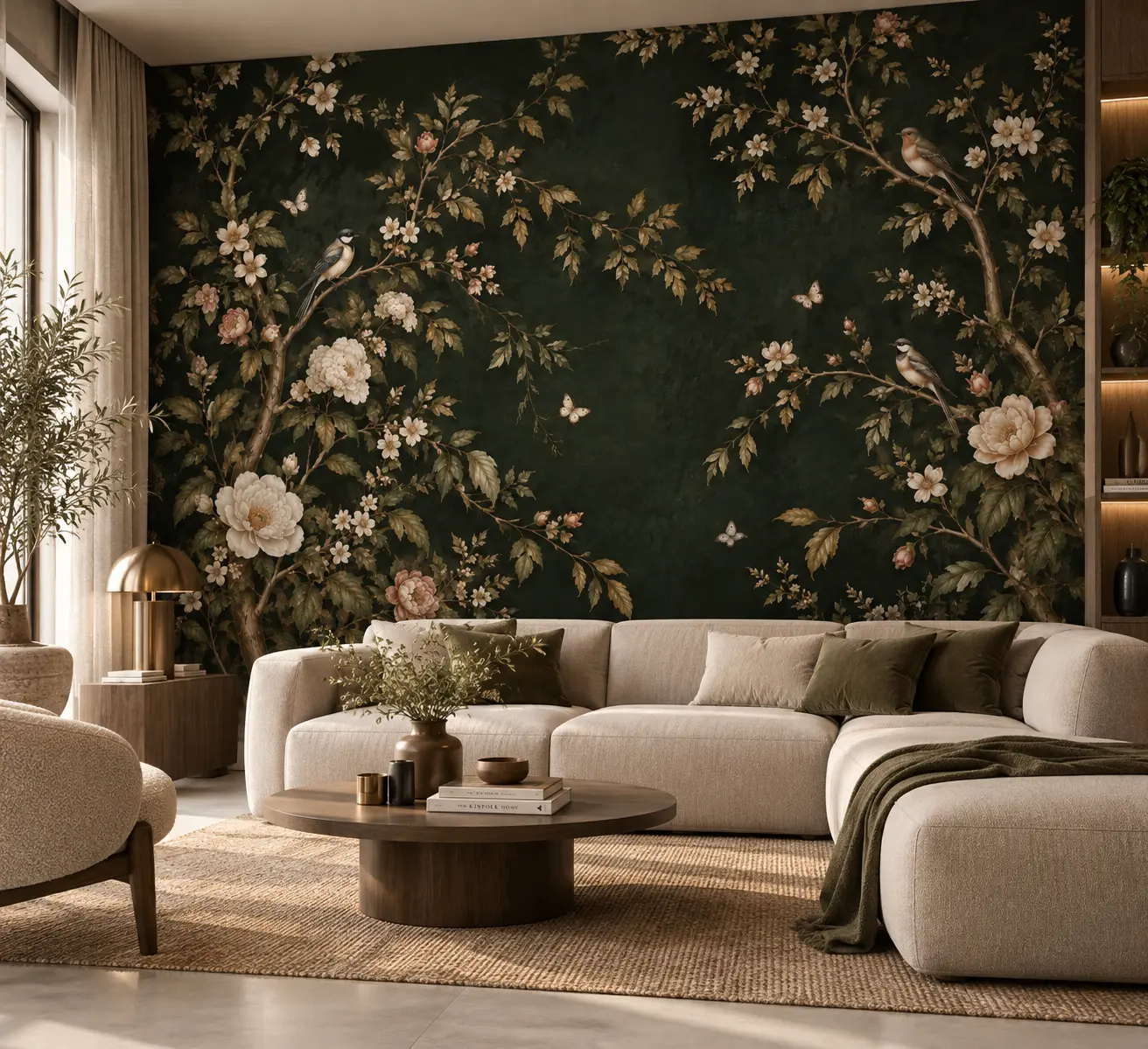 Fototapeta Kwiatowe Gałęzie – Floral Branches w salonie