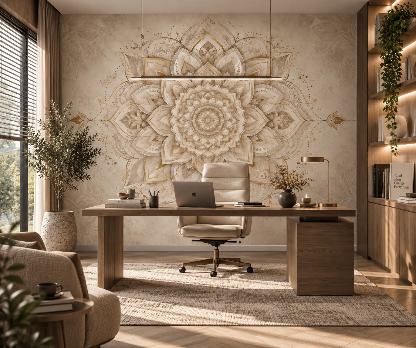Fototapeta Mandala Boho Blossom w biurze
