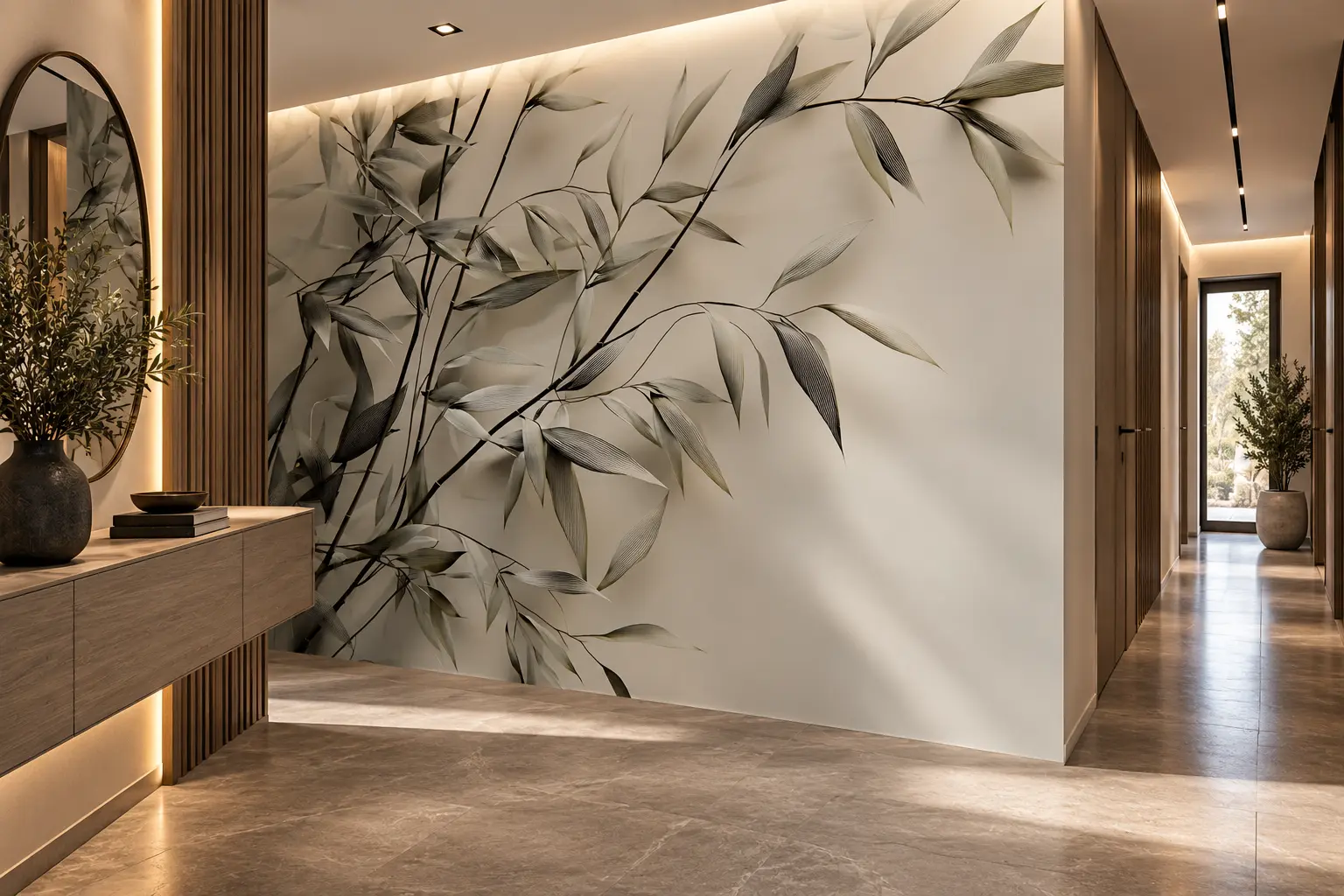 Fototapeta Srebrne Gałązki – Silver Branches w korytarzu