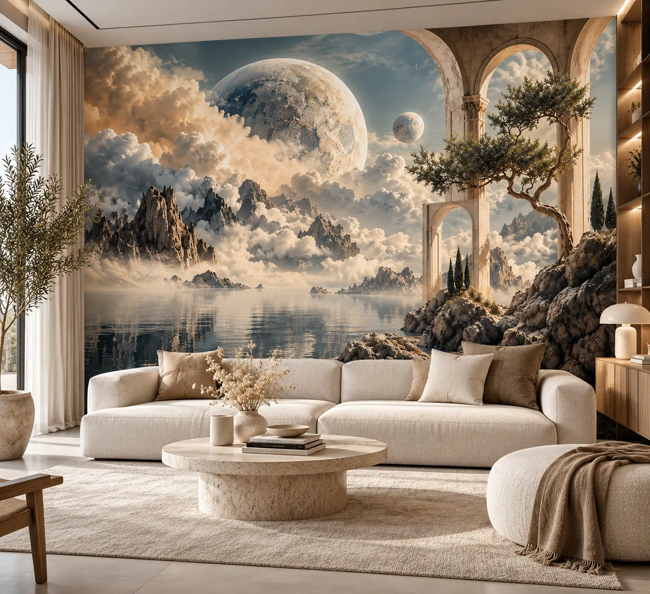 Fototapeta Surrealna Kraina Snów – Dreamscape w salonie