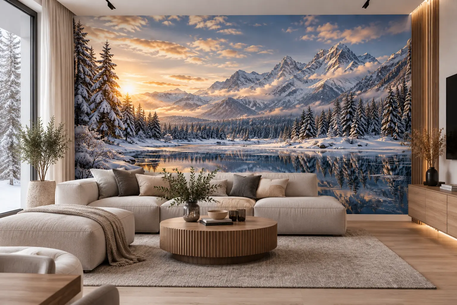 Fototapeta Zimowa Dolina – Winter Valley w salonie