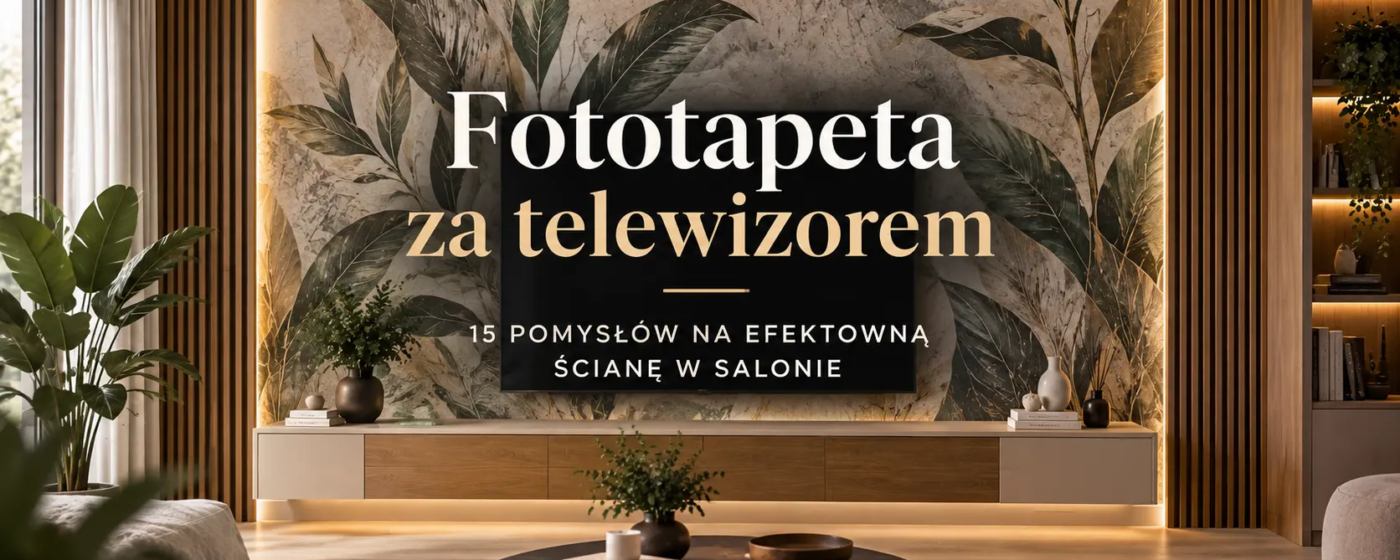 Fototapeta za telewizorem – efektowna ściana TV w salonie