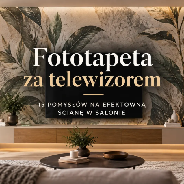 Fototapeta za telewizorem – efektowna ściana TV w salonie