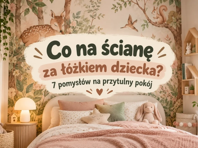 Co na ścianę za łóżkiem dziecka – fototapeta z leśnymi zwierzętami w przytulnym pokoju