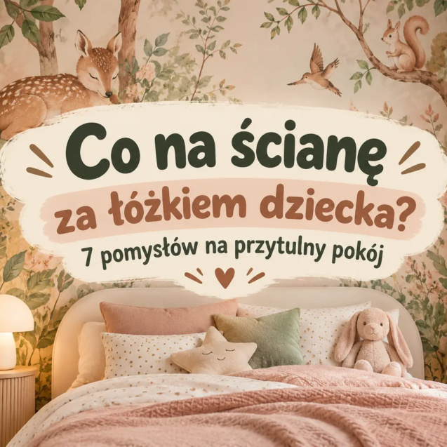 Co na ścianę za łóżkiem dziecka – fototapeta z leśnymi zwierzętami w przytulnym pokoju