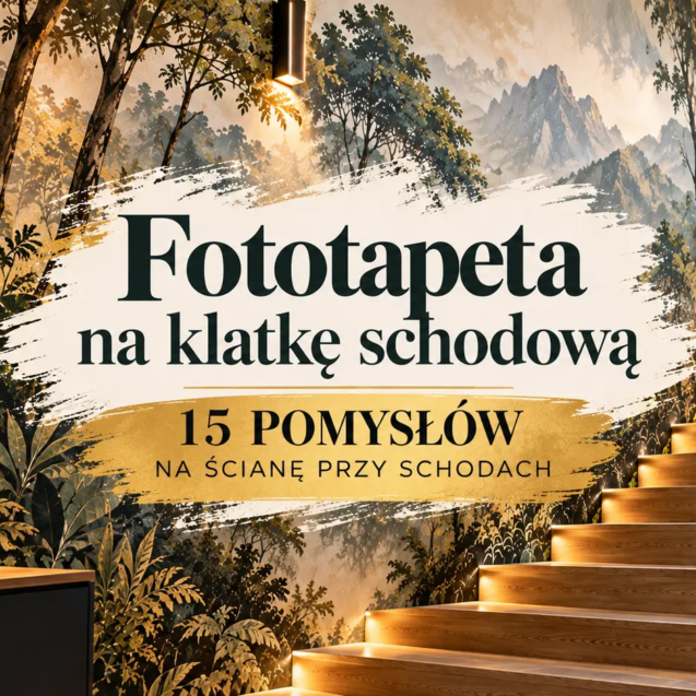 Fototapeta na klatkę schodową – 15 pomysłów na ścianę przy schodach
