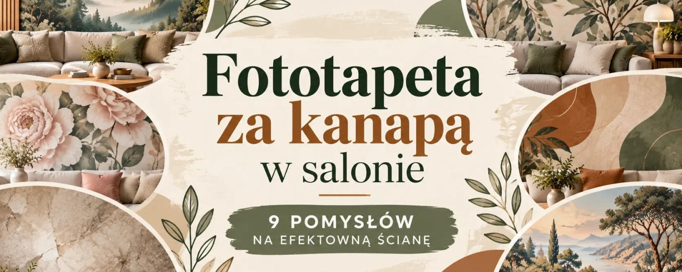 Fototapeta za kanapą w salonie – 9 pomysłów na efektowną ścianę