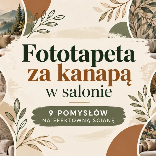 Fototapeta za kanapą w salonie – 9 pomysłów na efektowną ścianę